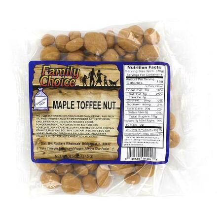 RUCKERS WHOLESALE & SERVICE CO TOFFEE MAPLE NUT 4.5OZ 1201